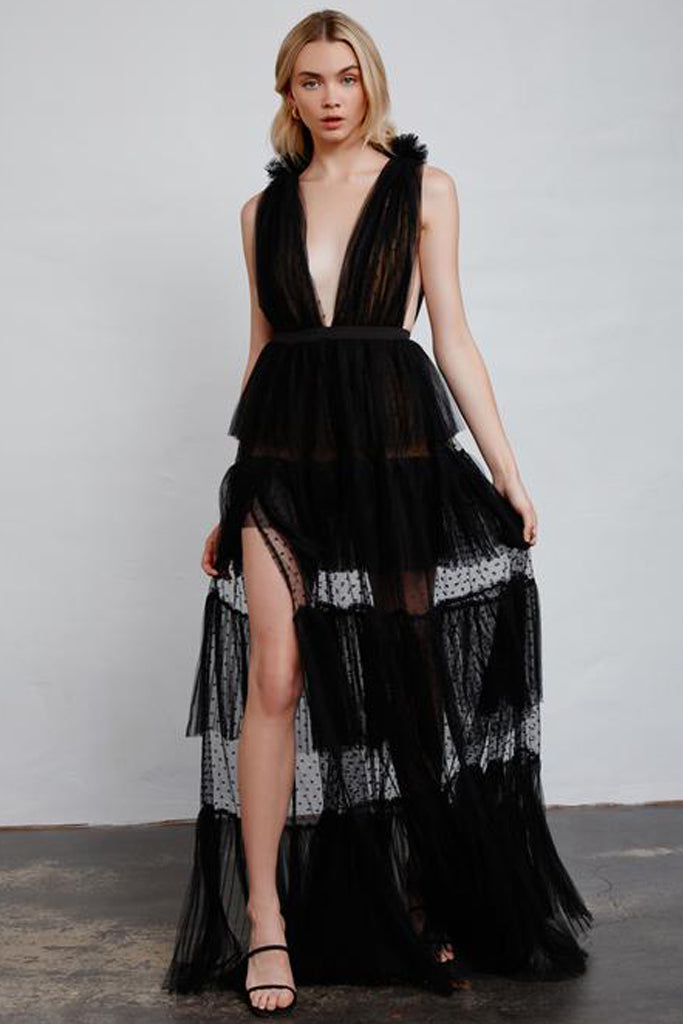 Black Tulle Maxi Dress – GUILTY OF GLAM