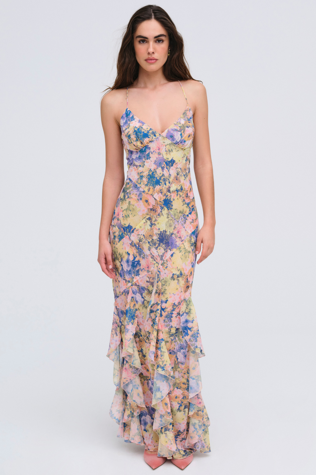 NWT Lovers and Friends Wilshire Maxi deals Tank Kim Floral like Maxi Dress