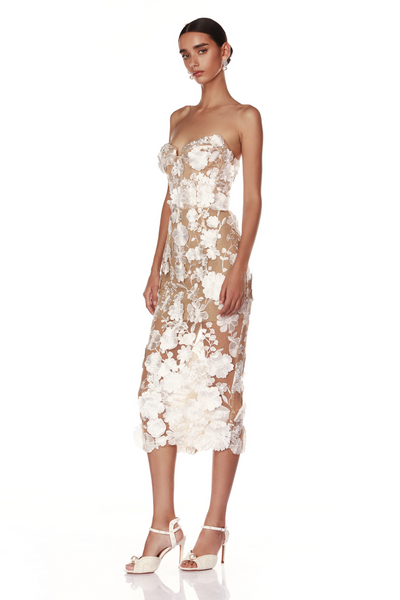 Jasmine Blanc Midi Dress by Bronx and Banco