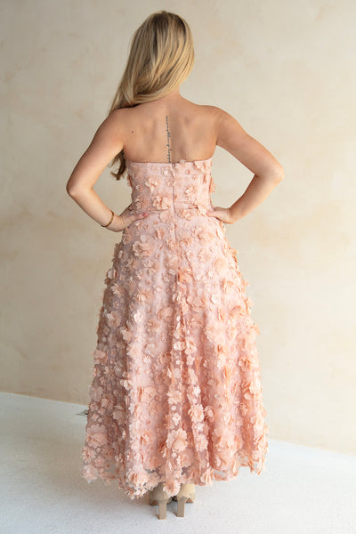 Enchanted Midi Dress in Rose by Bariano - RENTAL