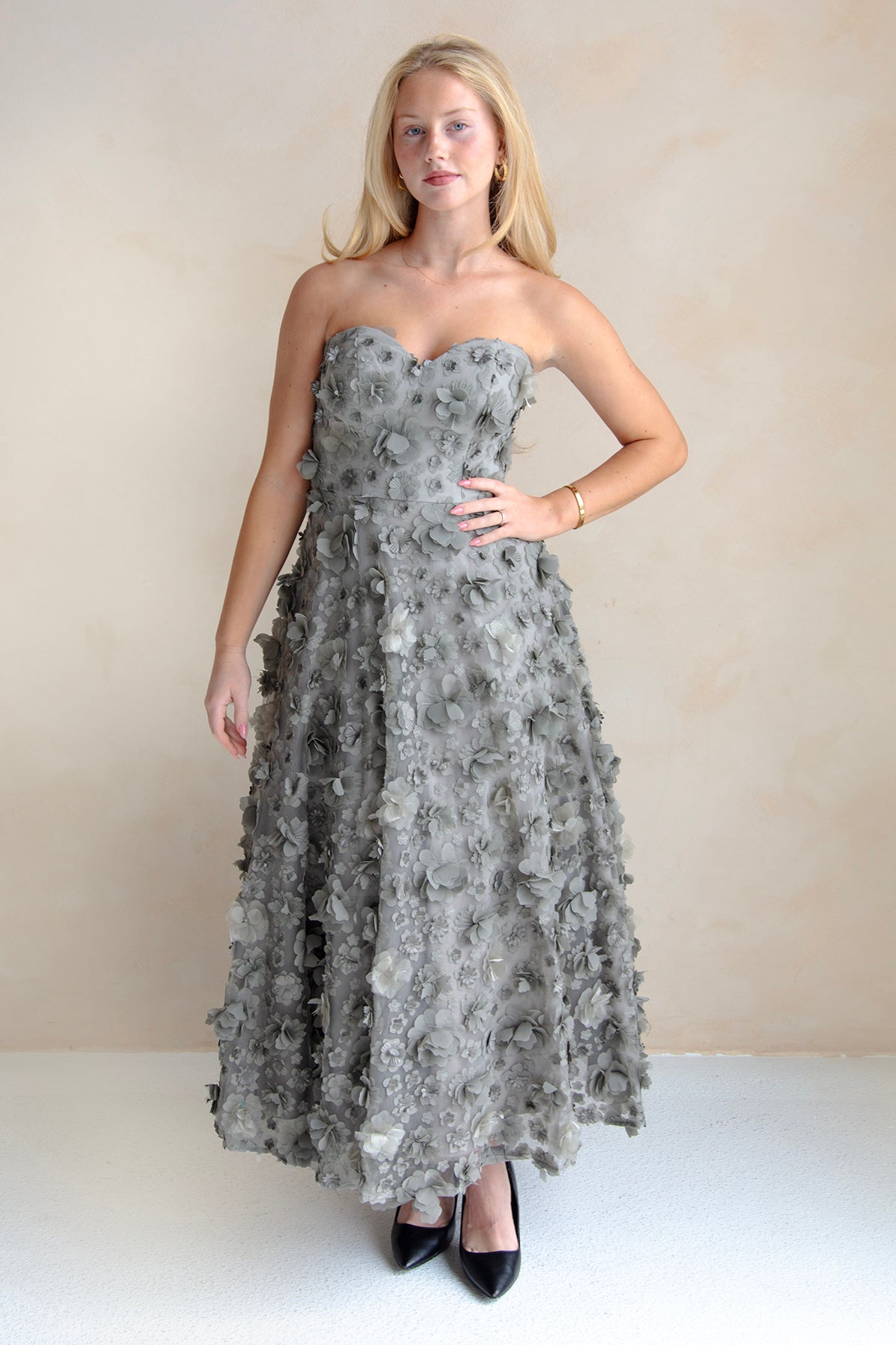 Enchanted Midi Dress in Sage by Bariano - RENTAL