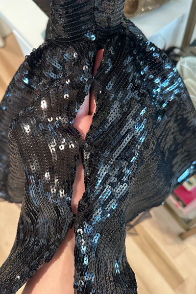 Tulum Noir Sequin Gown by Bronx and Banco