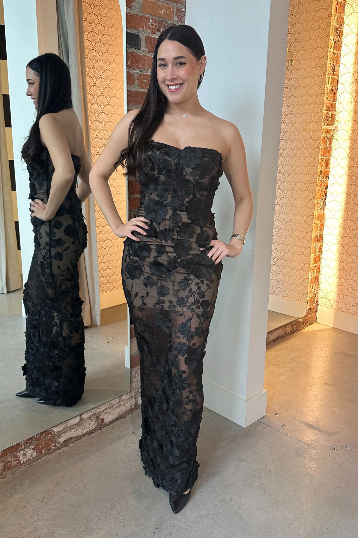 Jasmine Noir Gown by Bronx and Banco