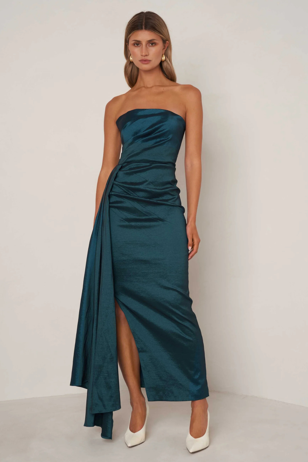 Paulina Dress in Green by Elle Zeitoune - RENTAL