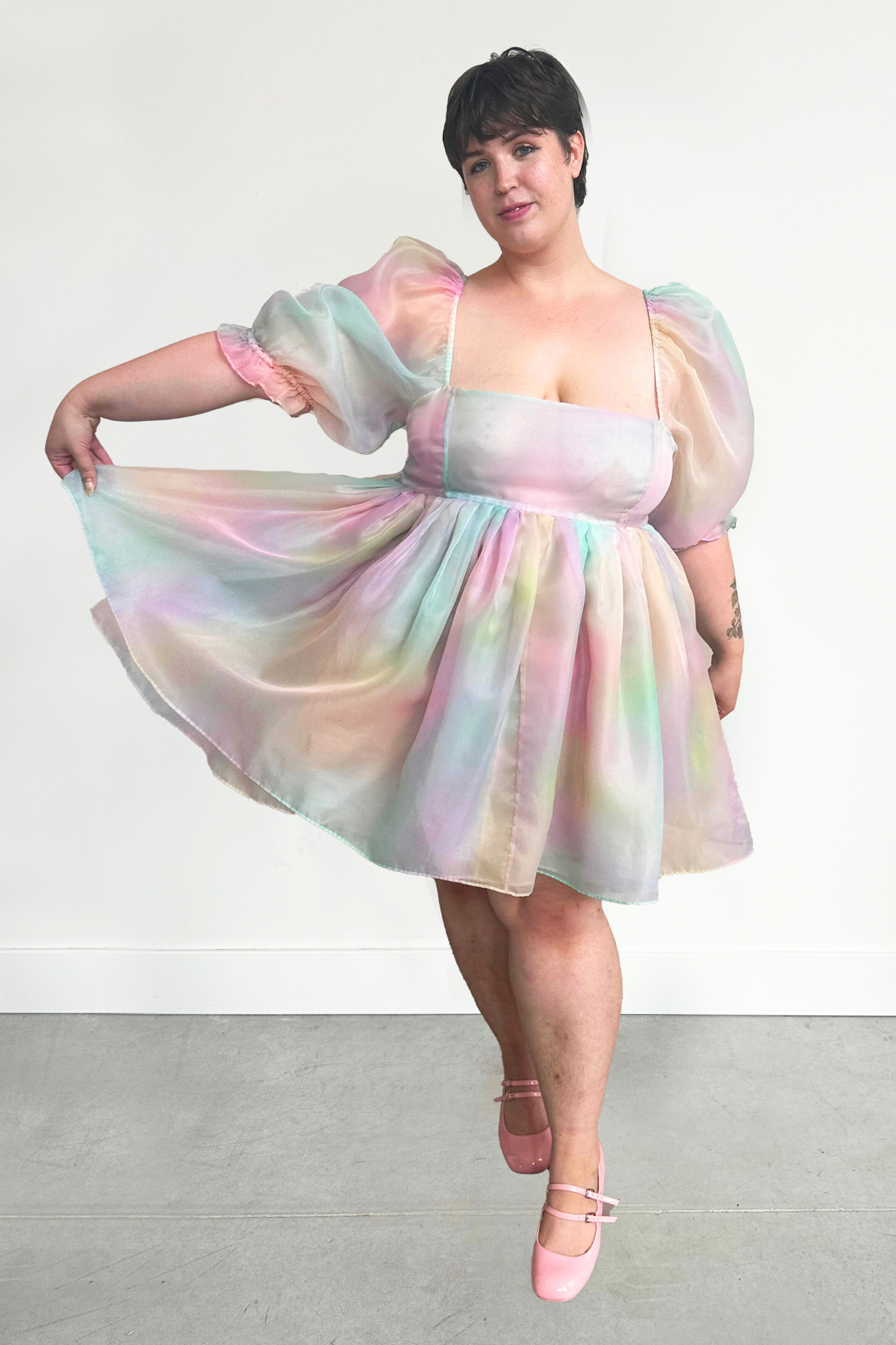 The Rainbow Puff Dress by Selkie - RENTAL