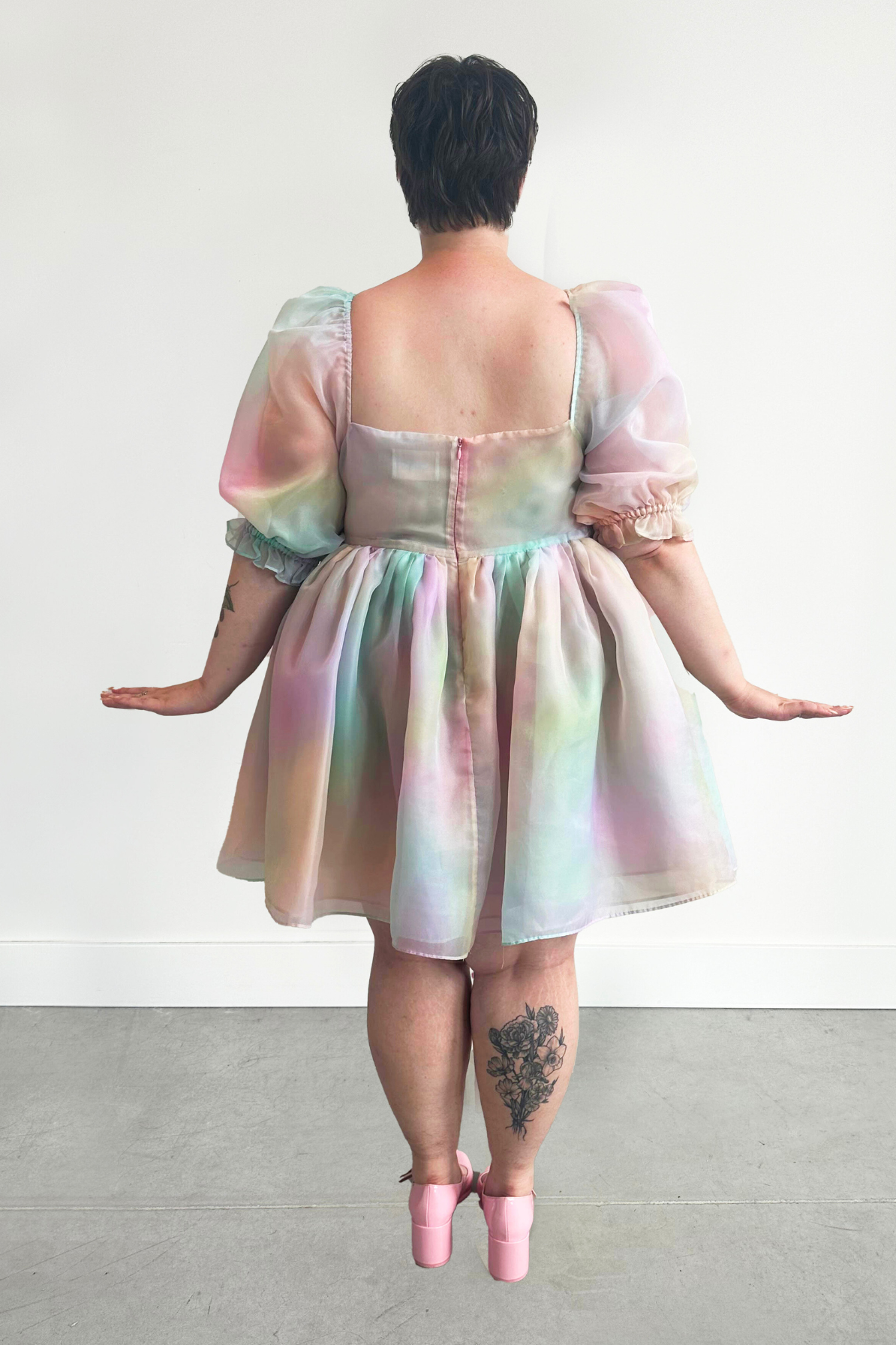 The Rainbow Puff Dress by Selkie - RENTAL