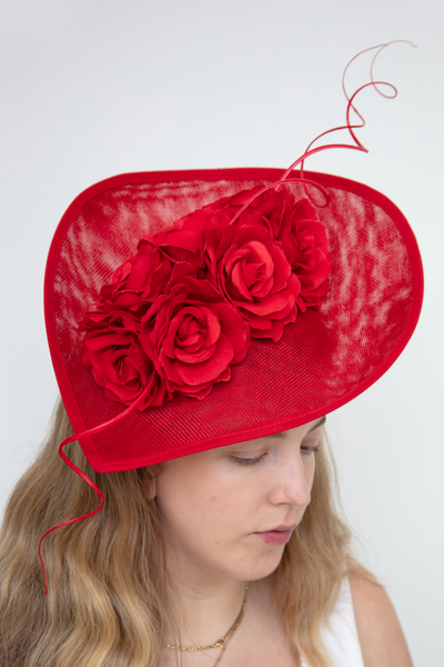 Rosehill Red Fascinator - RENTAL