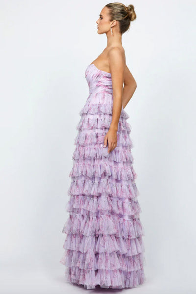 Soprano Strapless Tiered Ball Gown by Bariano - RENTAL