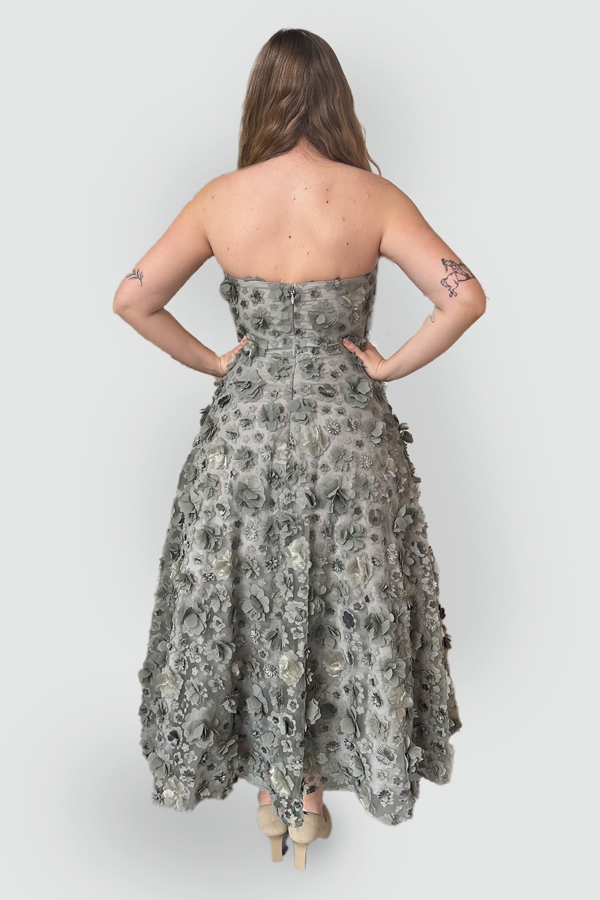 Enchanted Midi Dress in Sage by Bariano - RENTAL