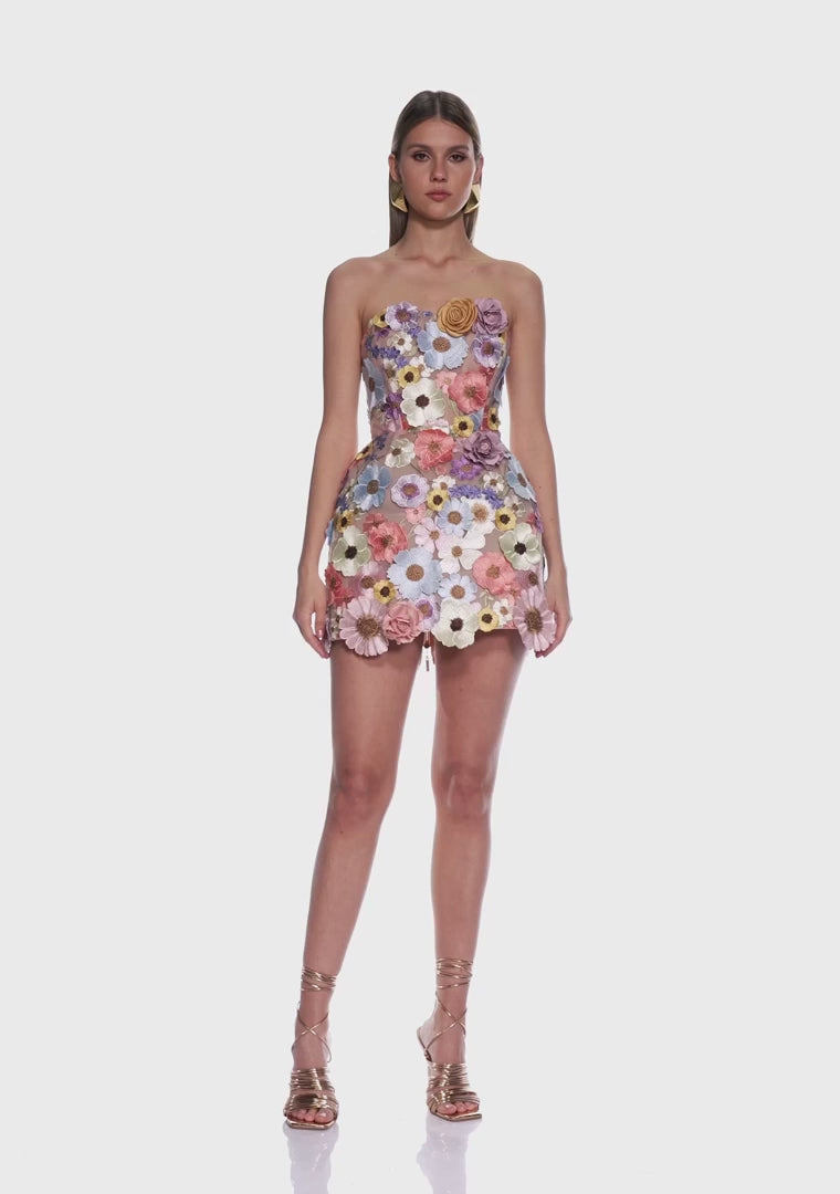 Bouquet Maraya in Pastel Mini Dress by Bronx and Banco