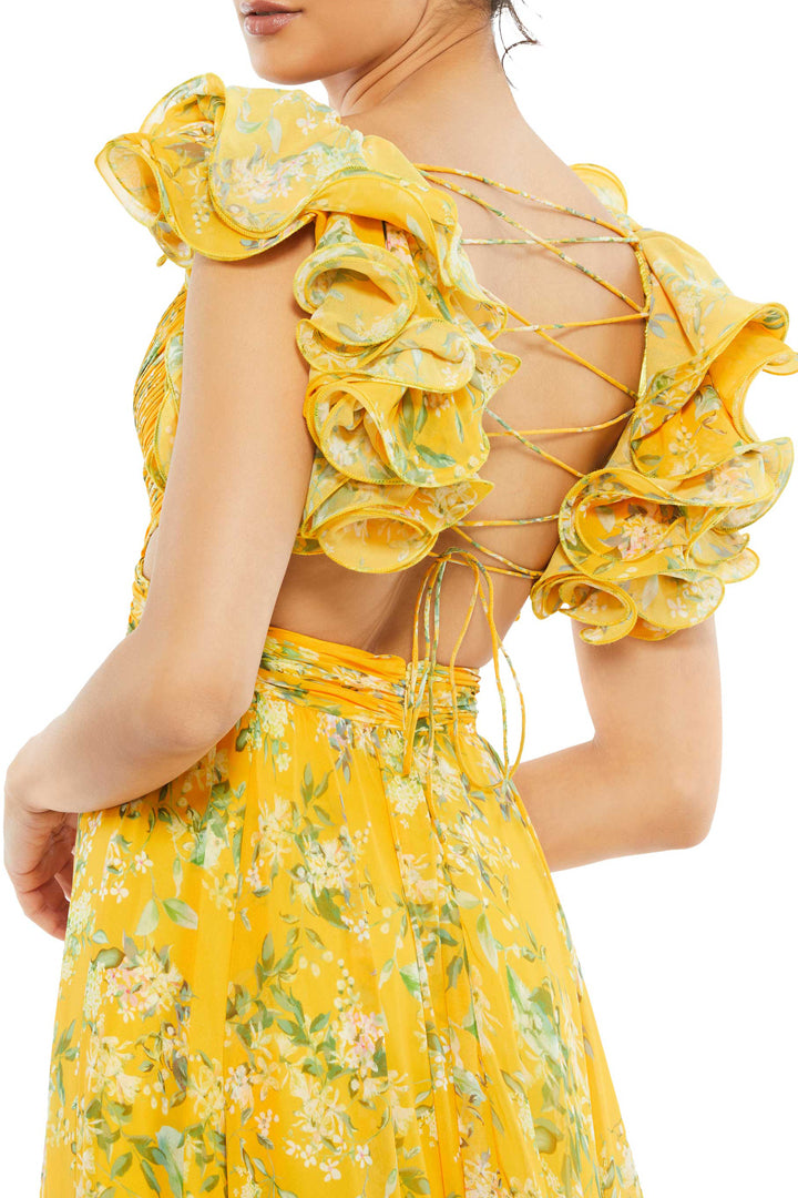 Mac duggal yellow dress hotsell