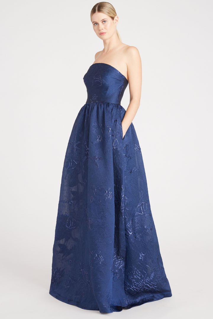 Adelaide Navy Gown by ML Monique Lhuillier RENTAL The Fitzroy