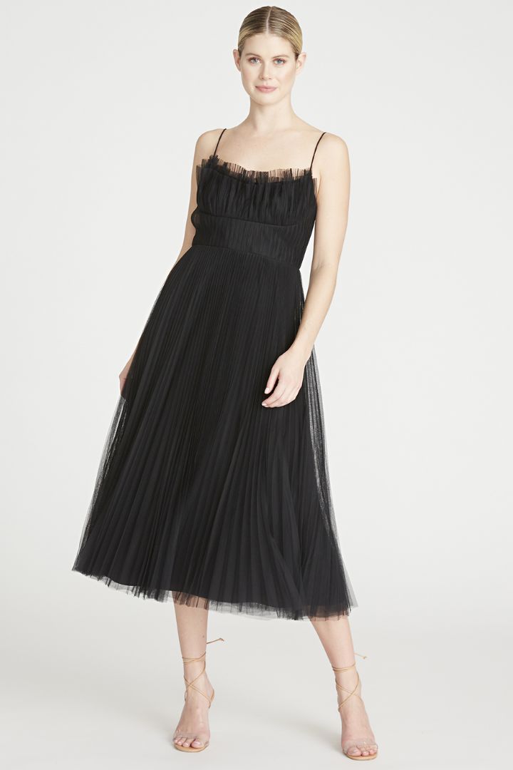 Monina Midi Dress in Black by ML Monique Lhuillier - RENTAL – The Fitzroy